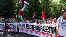 Manifestación en Madrid a favor de Palestina