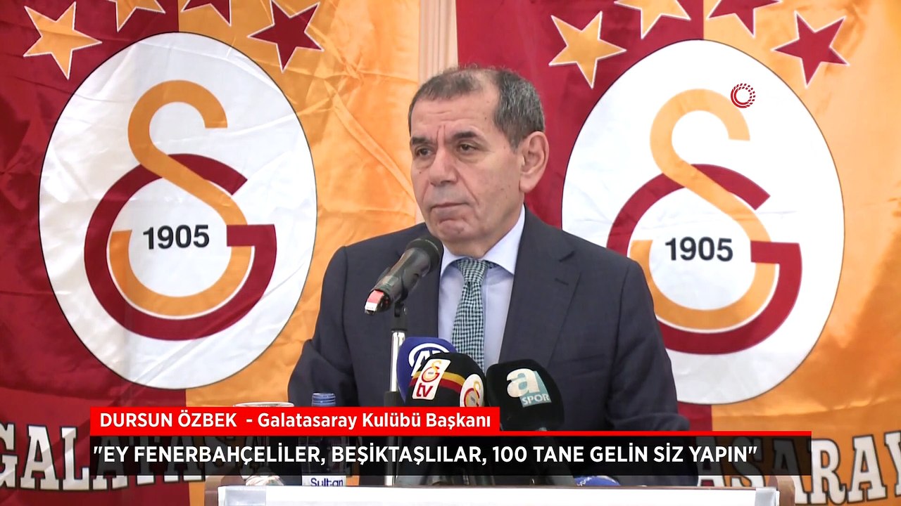 Dursun Özbek: Ey Fenerbahçeliler, Beşiktaşlılar, 100 tane gelin siz yapın