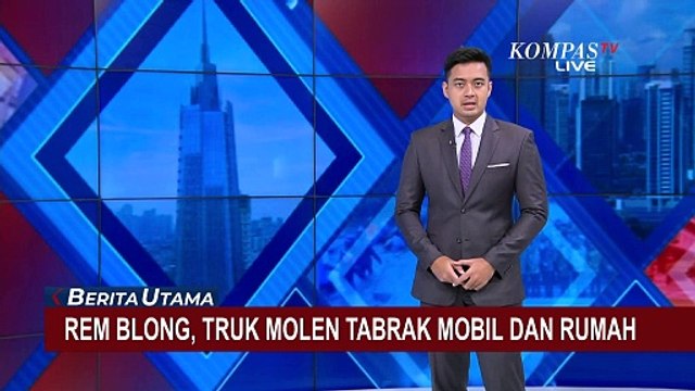 Diduga Rem Blong, Truk Molen Tabrak Mobil dan Rumah Warga di Semarang