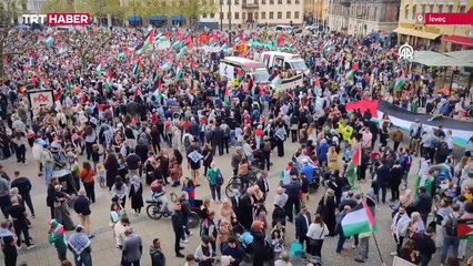 On binlerin Eurovision protestosu! 'Sonuna kadar Filistin'