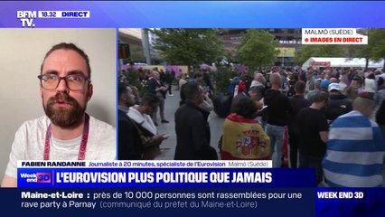Eurovision: "Une grosse mobilisation policière" et une "sécurité absolue" autour de la candidate israélienne, relate le journaliste Fabien Randanne