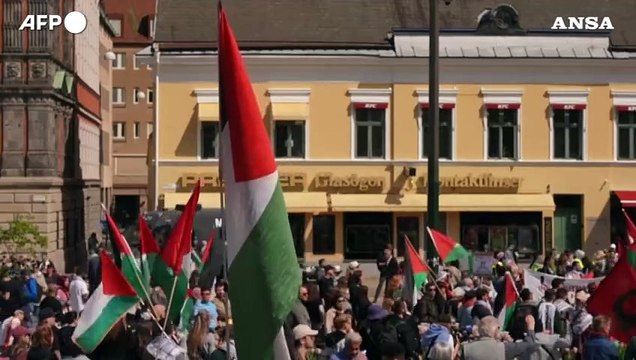 Svezia, filo-palestinesi manifestano prima della finale dell'Eurovision