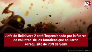 Jefe de Helldivers 2 está 'impresionado por la fuerza de voluntad' de los fanáticos que anularon el requisito de PSN de Sony
