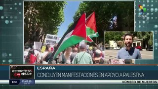 Concluye jornada de manifestaciones en Madrid en apoyo al pueblo palestino