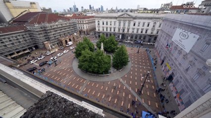 شاهد: توابيت تملأ ساحة في ميلانو احتجاجاً على ارتفاع حوادث الشغل في إيطاليا