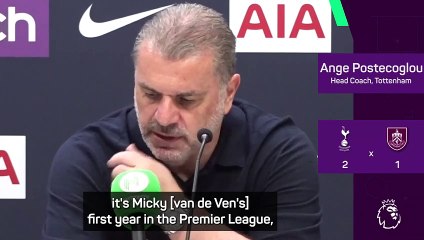 Postecoglou hails 'outstanding' van de Ven season