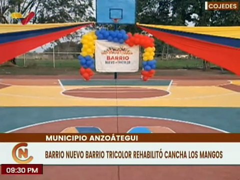 Cojedes | Cancha de uso múltiples Los Mangos recuperada a través de la GMBNBT en mcpio. Anzoátegui
