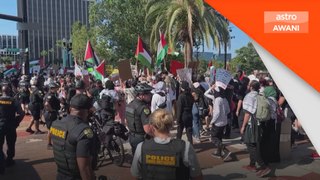 Penunjuk perasaan pro-Palestin dan polis Florida bertempur
