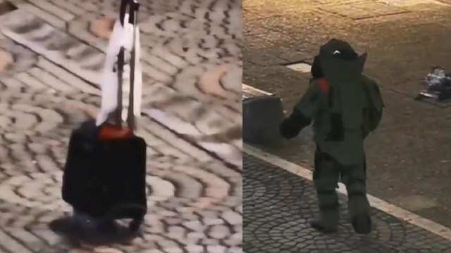 Valiz fünye ile patlatıldı, korkulan olmadı