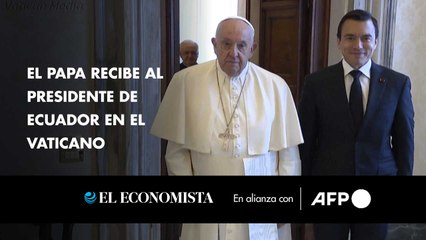 El papa recibe al presidente de Ecuador en el Vaticano