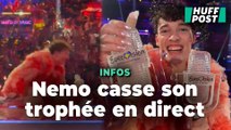 Nemo casse son trophée sur la scène de l’Eurovision (mais l’histoire finit bien)