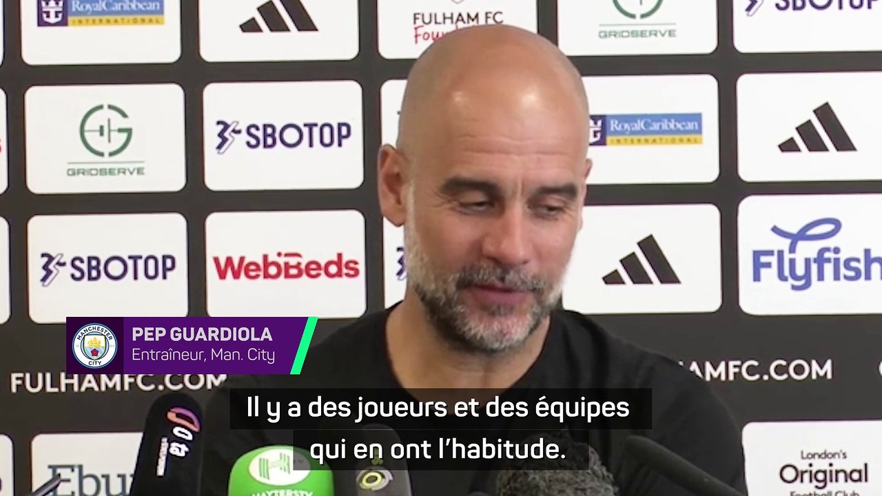 Guardiola : "Cette équipe adore jouer sous pression"