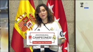 Discurso de Isabel Díaz Ayuso en la celebración de la 36º Liga del Real Madrid