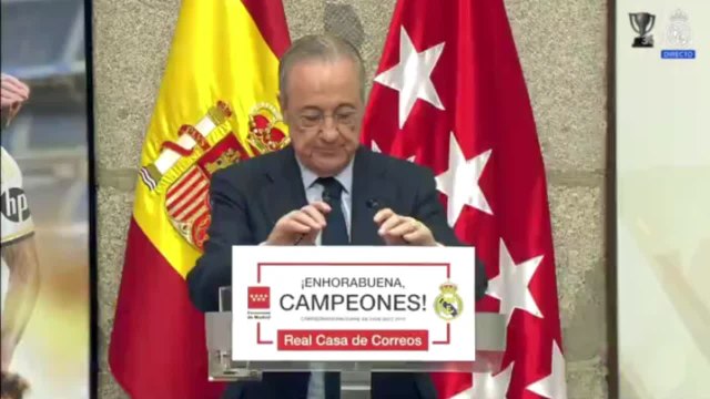 Discurso Florentino Pérez campeón Liga en la comunidad