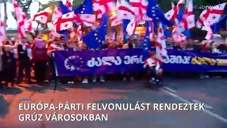 Európa-párti felvonulást rendeztek grúz városokban