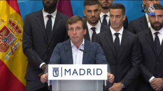 Discurso de José Luis Martínez-Almeida en la celebración de la 36º Liga del Real Madrid