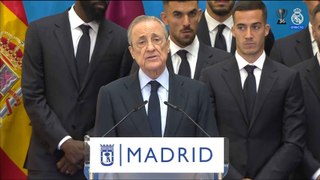 Discurso de Florentino Pérez en el Ayuntamiento de Madrid durante la fiesta por la 36ª Liga