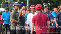 Aksi Paspampres Jaga Jokowi Bersepeda di CFD Jakarta