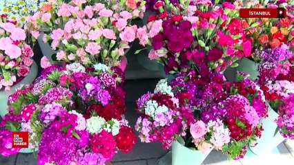 İstanbul'da çiçekçilerin Anneler Günü mesaisi