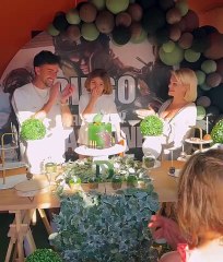 Fanny Rodrigues; João Almeida e o filho Diego