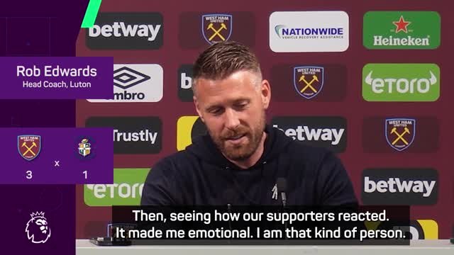 'Emotional' - Luton's Edwards left in tears after almost certain relegation