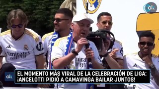 El momento más viral de la celebración de Liga: ¡Ancelotti pidió a Camavinga bailar juntos!