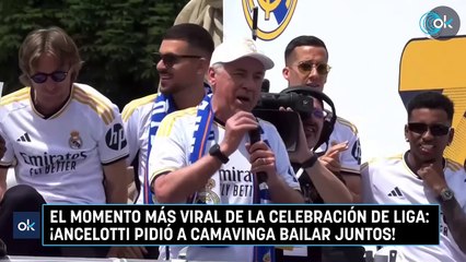 El momento más viral de la celebración de Liga: ¡Ancelotti pidió a Camavinga bailar juntos!