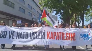SOL Parti İstanbul'da sahaya indi: 'Kahrolsun emperyalizm!'