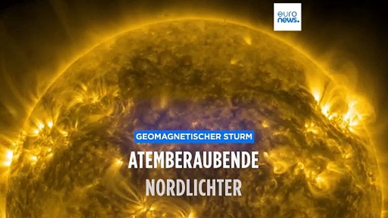 Sonnensturm trifft erde und erzeugt atemberaubende polarlichter
