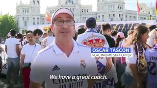 Real Madrid players and fan's celebrate club's 36th La Liga title