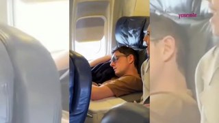 Uçakta ayaklarını uzatan adama büyük ders! Sosyal medyada viral oldu