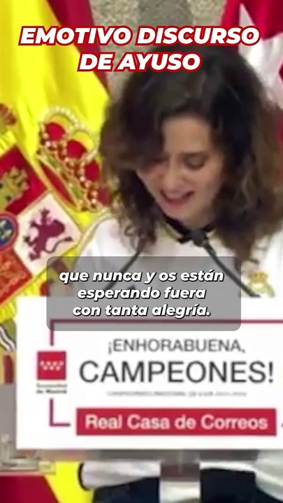 Isabel Díaz Ayuso y su discurso que pondrá la piel de gallina al madridismo