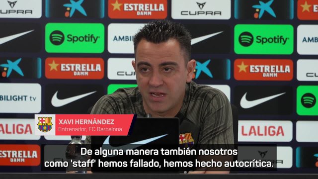 Xavi autocrítico como nunca le habíamos visto: Hemos fallado