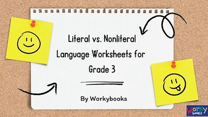 Literal vs. Nonliteral Language Worksheets for Grade 3