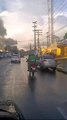 Carro pega fogo após colidir com moto em Maceió