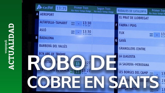 Un nuevo robo de cobre corta la circulación a Barcelona de Rodalies en plenas elecciones catalanas