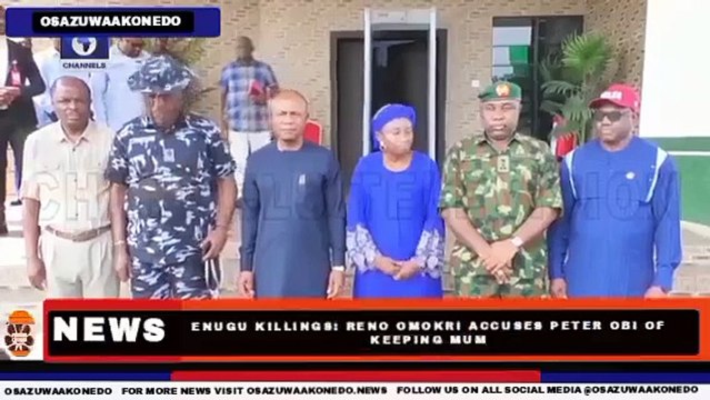 Enugu Killings: Reno Omokri Accuses Peter Obi Of Keeping Mum ~ OsazuwaAkonedo