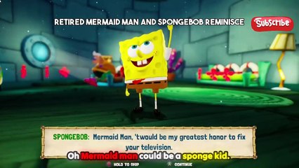 SpongeBob SquarePants - Battle for Bikini Bottom - Retired Mermaid Man and SpongeBob reminisce