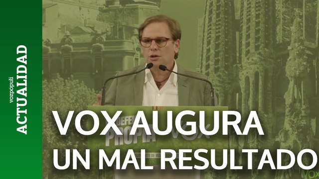 Joan Garriga (Vox) augura un mal resultado para Cataluña si se confirman los sondeos