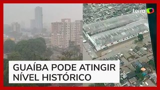 Imagens aéreas mostram Porto Alegre inundada neste domingo; Guaíba pode chegar a 5,50 metros