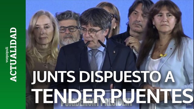 Puigdemont (Junts): Si ERC está dispuesto a rehacer puentes, Junts también. La repetición de elecciones sería una mala noticia para Cataluña.