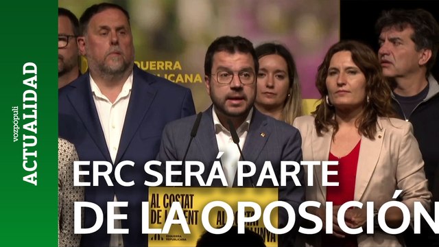 Pere Aragonés avanza que ERC no formará parte de ningún gobierno: Estaremos en la oposición