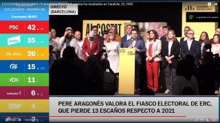 Pere Aragonès hace balance de los resultados de las elecciones