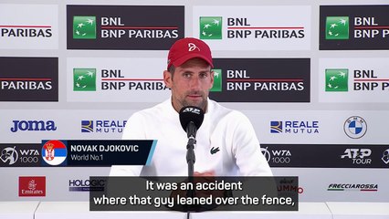 Djokovic blames water bottle incident for shock loss