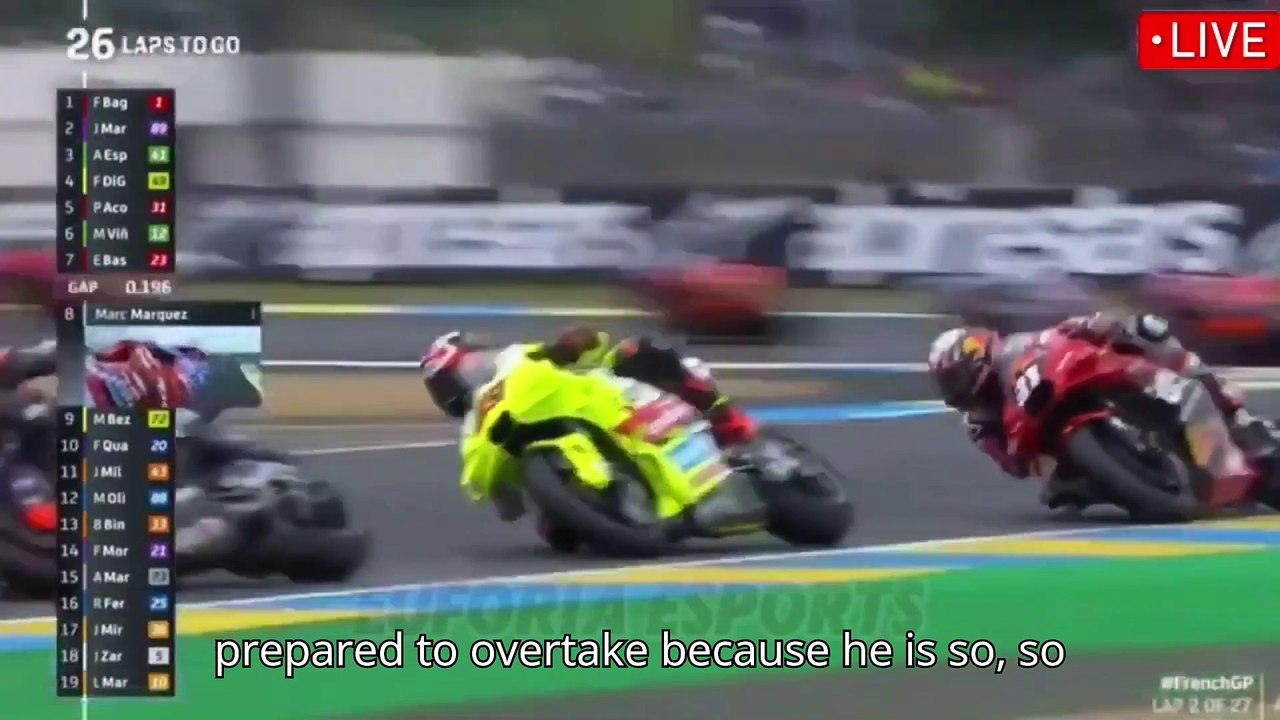Aksi Marquez pada Balapan Lemans, bikin Pecco semakin ketinggalan dari Jorge Martin,