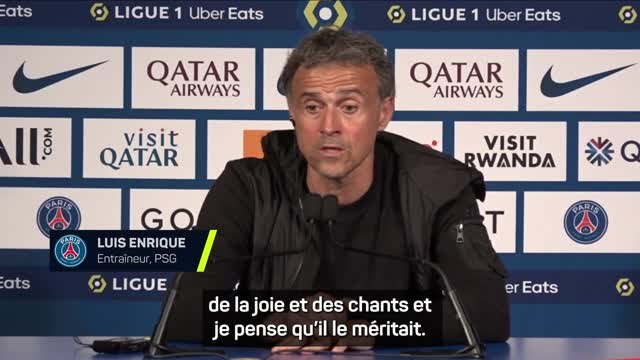 PSG - Luis Enrique : “Je n'ai entendu que des applaudissements, de la joie et des chants