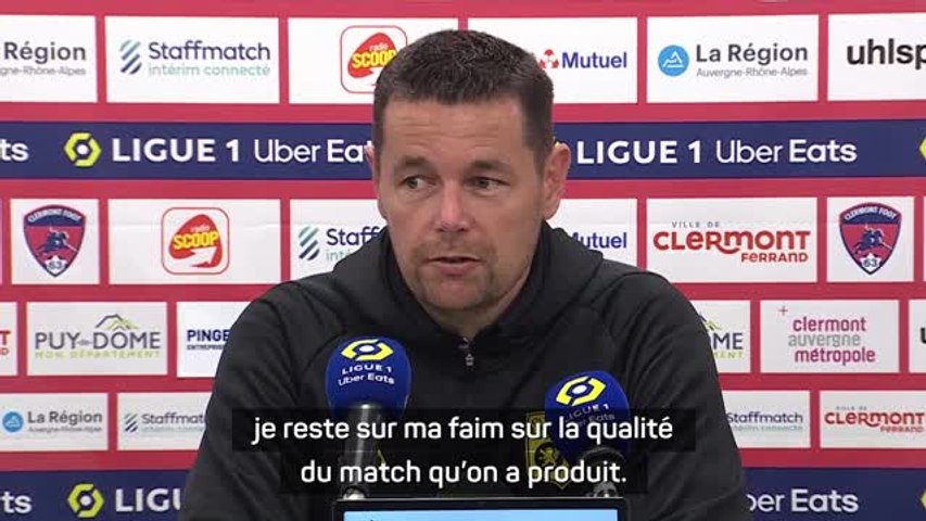 Pierre Sage satisfait des objectifs atteints, pas du contenu du match à Clermont