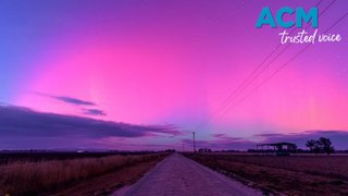 Aurora australis lights night sky across east coast of Australia