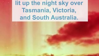 Aurora australis lights night sky across east coast of Australia