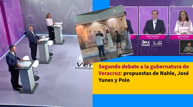 Segundo debate a la gubernatura de Veracruz: propuestas de Nahle, José Yunes y Polo